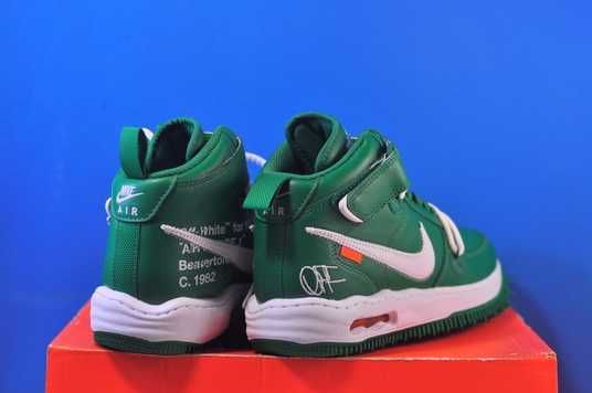 Кросівки Nike X Air Force 1 Mid Green Off-White DR0500-300 💛 ціна