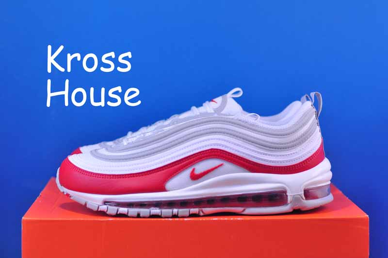 Air max 97 pure platinum hot sale white red