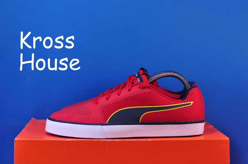 Puma red shop long shoes